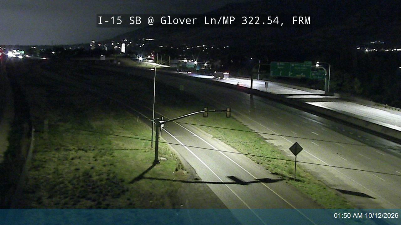 I-15 SB @ Glover Ln / MP 322.54, FRM
