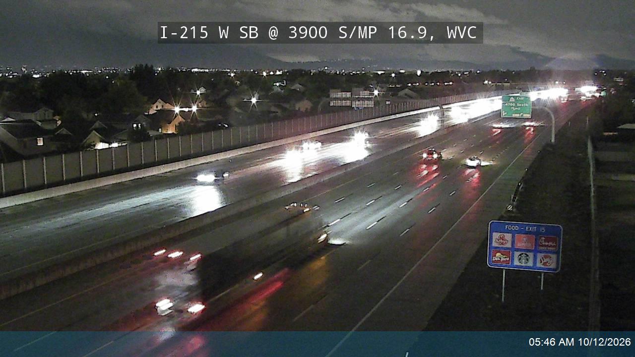 I-215 W SB @ 3900 S / MP 16.9, WVC