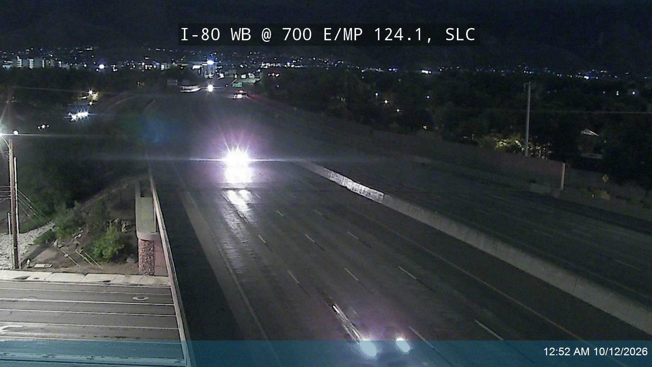 I-80 WB @ 700 E / SR-71 / MP 124.1, SLC