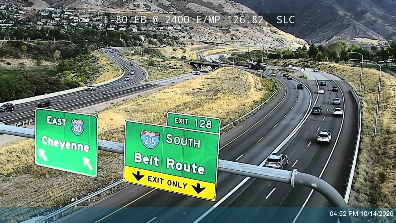 I-80 EB @ 2400 E / MP 126.82, SLC