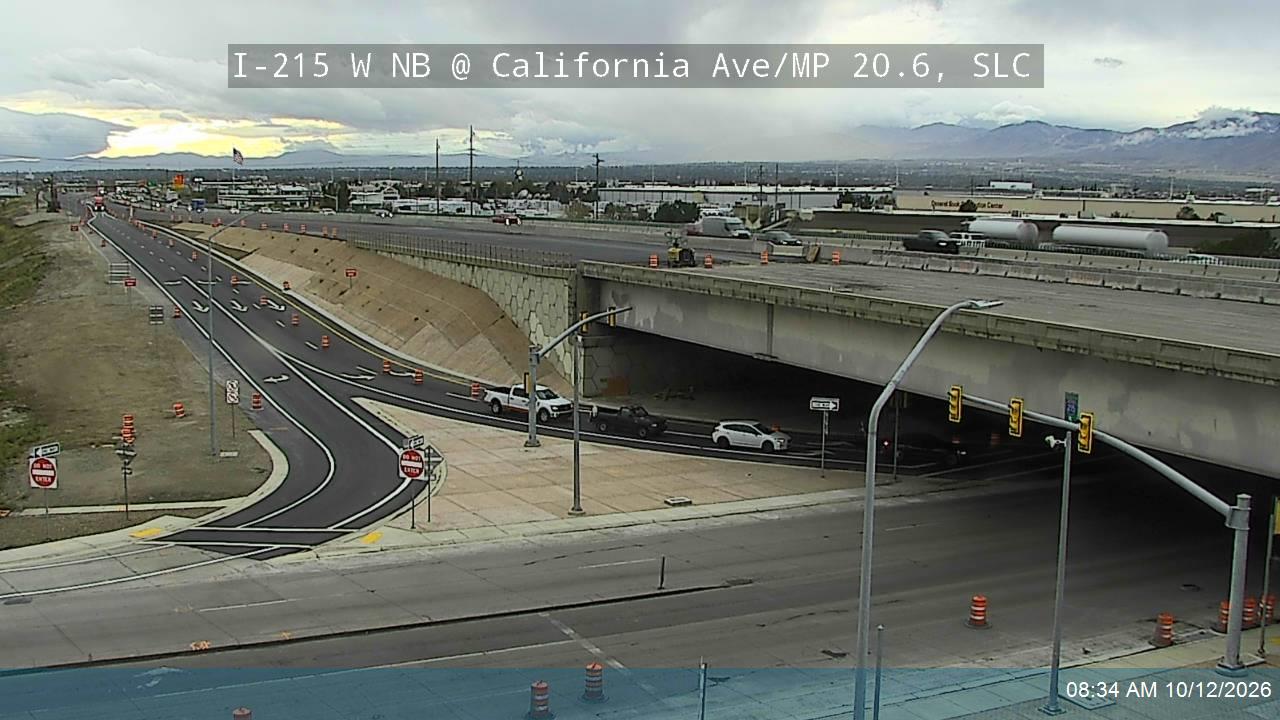 I-215 W NB @ California Ave / 1330 S / MP 20.6, SLC