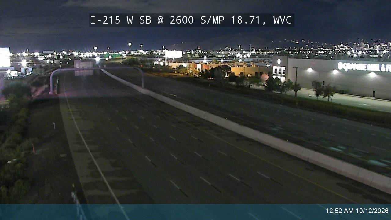 I-215 W SB @ 2600 S / MP 18.71, WVC