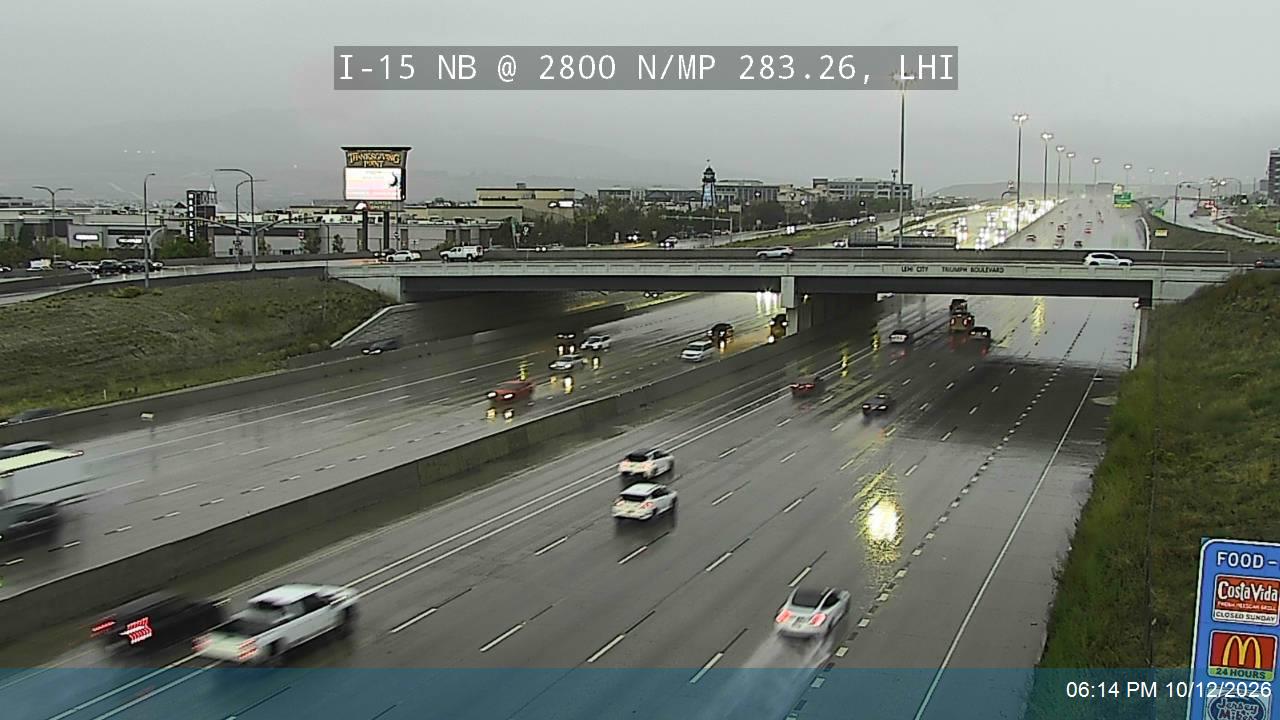I-15 NB @ 2800 N / MP 283.26, LHI
