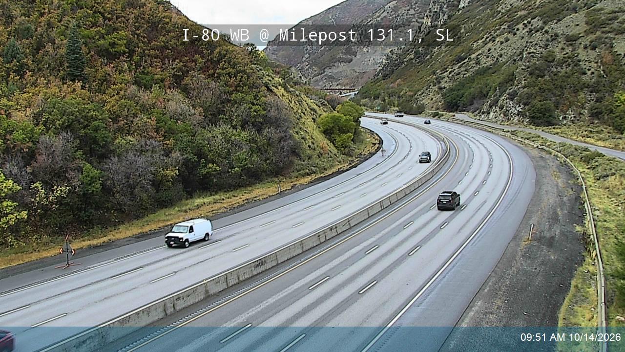 I-80 / Parleys Canyon WB @ Milepost 131.1, SL