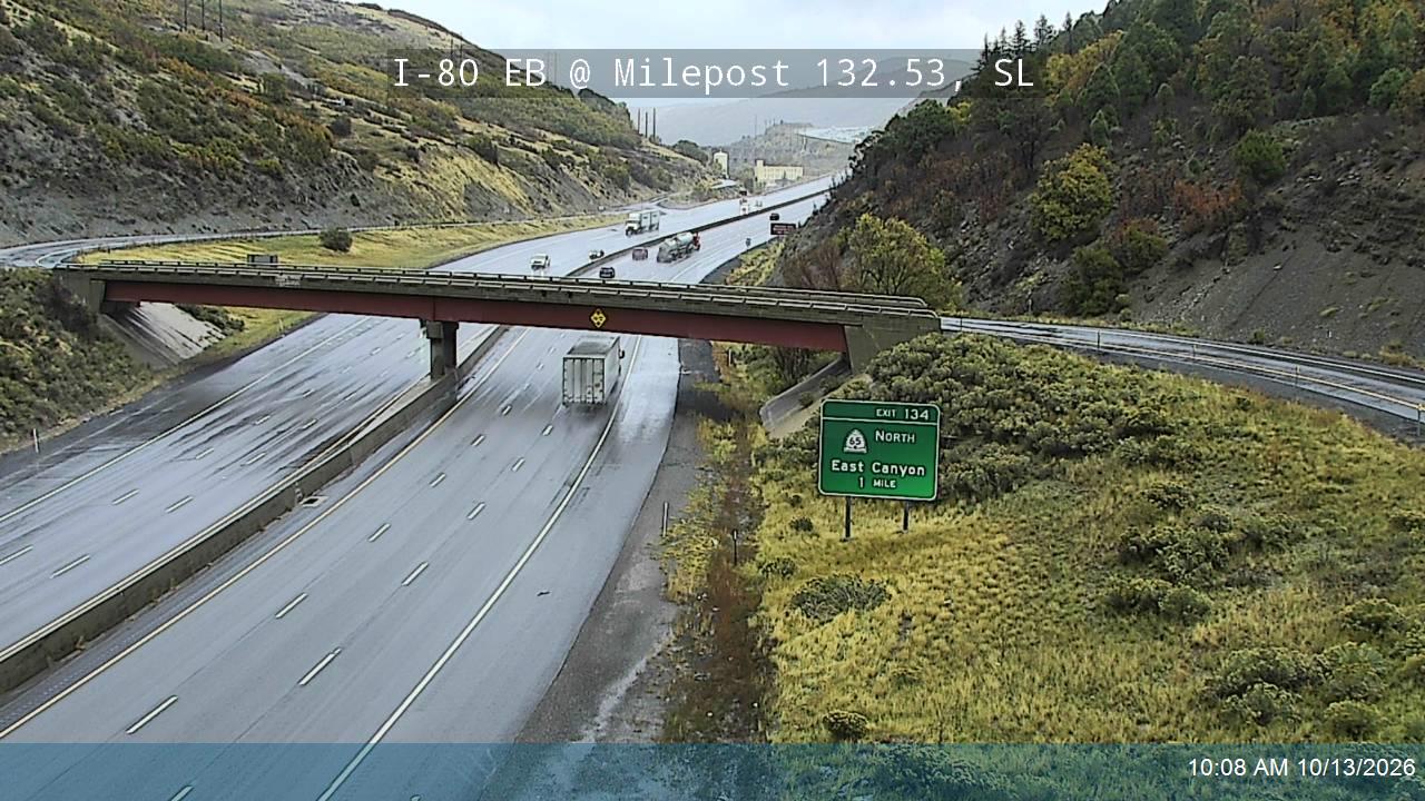 I-80 / Parleys Canyon EB @ Milepost 132.53, SL