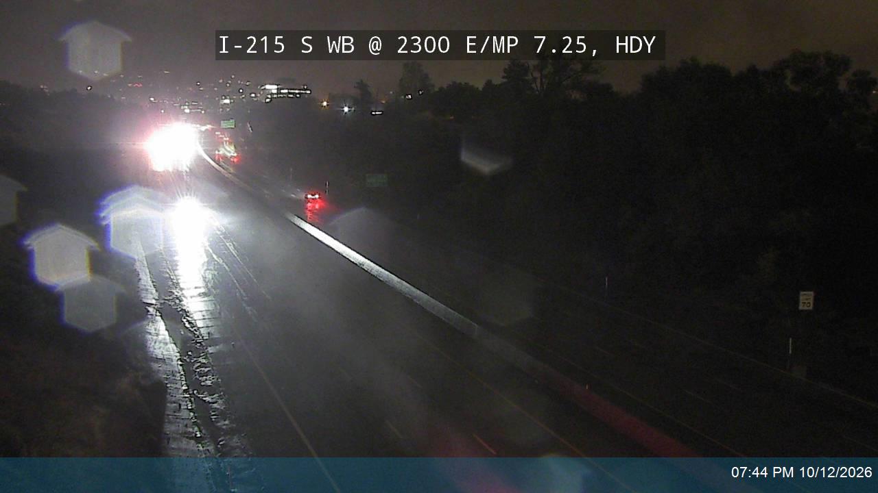 I-215 S WB @ 2300 E / MP 7.25, HDY