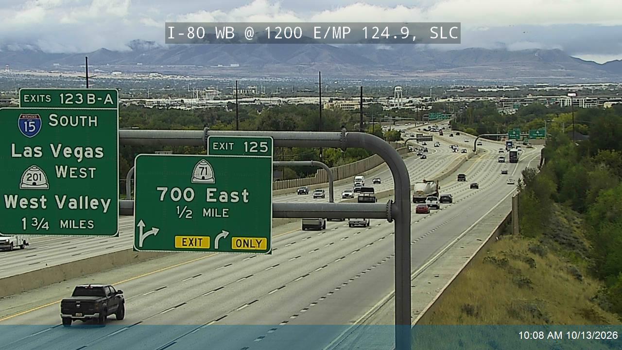 I-80 WB @ 1200 E / Highland Dr / MP 124.9, SLC