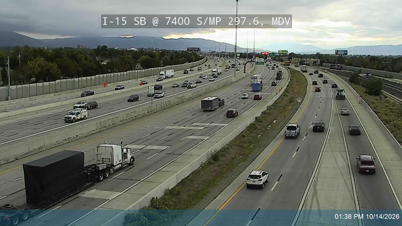 I-15 SB @ 7400 S / MP 297.6, MDV