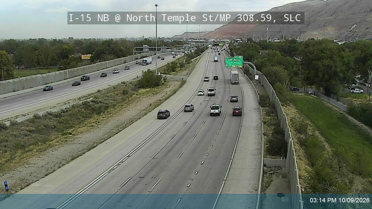 I-15 NB @ North Temple St / MP 308.59, SLC