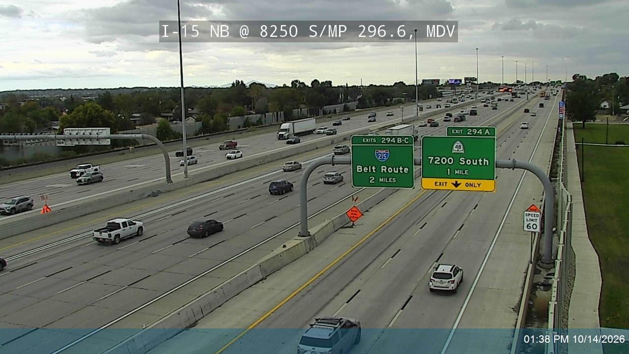 I-15 NB @ 8250 S / MP 296.6, MDV