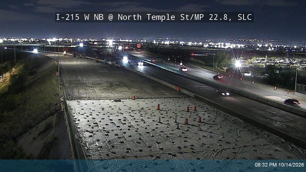 I-215 W NB @ North Temple St / MP 22.8, SLC