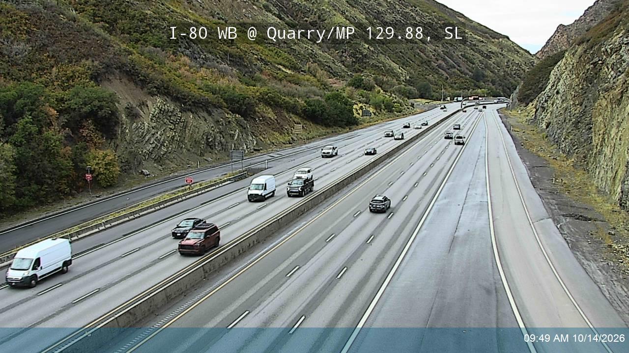 I-80 / Parleys Canyon WB @ Quarry / MP 129.88, SL