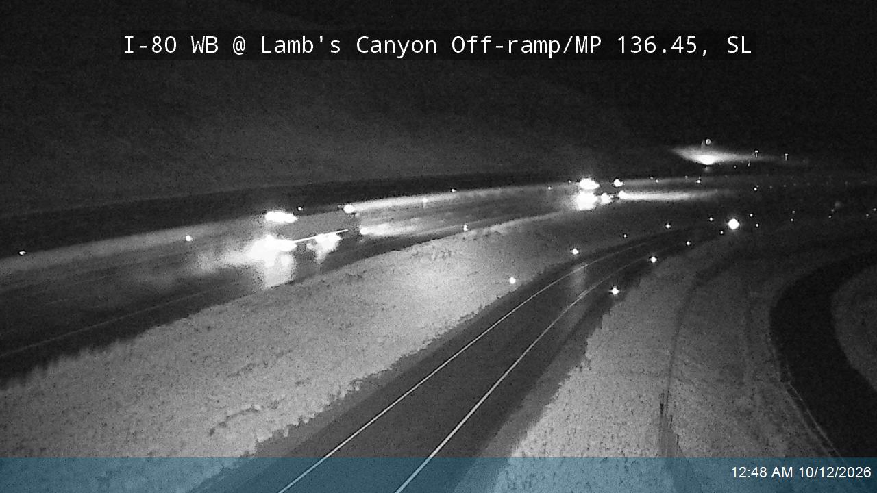 I-80 / Parleys Canyon WB @ Lambs Canyon Rd Off-ramp / MP 136.45, SL