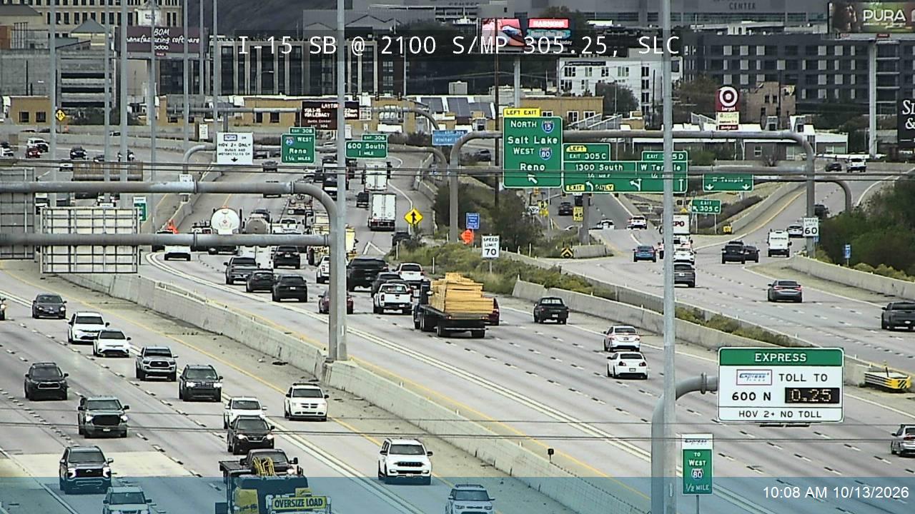 I-15 SB @ 2100 S / SR-201 / MP 305.25, SLC
