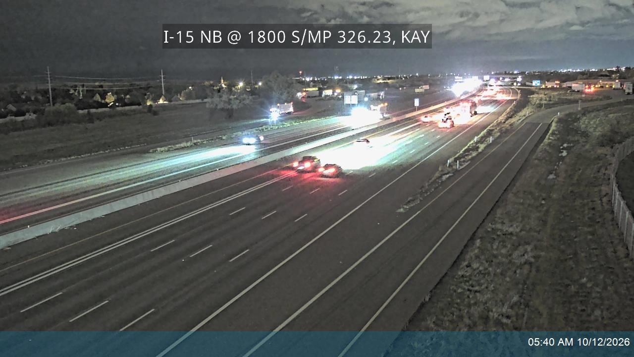 I-15 NB @ 1800 S / MP 326.23, KAY