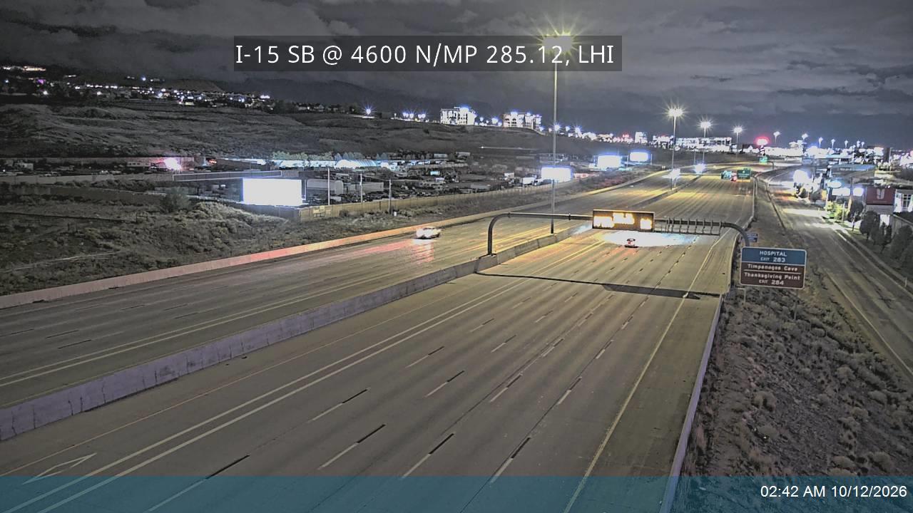 I-15 SB @ 4600 N / MP 285.12, LHI