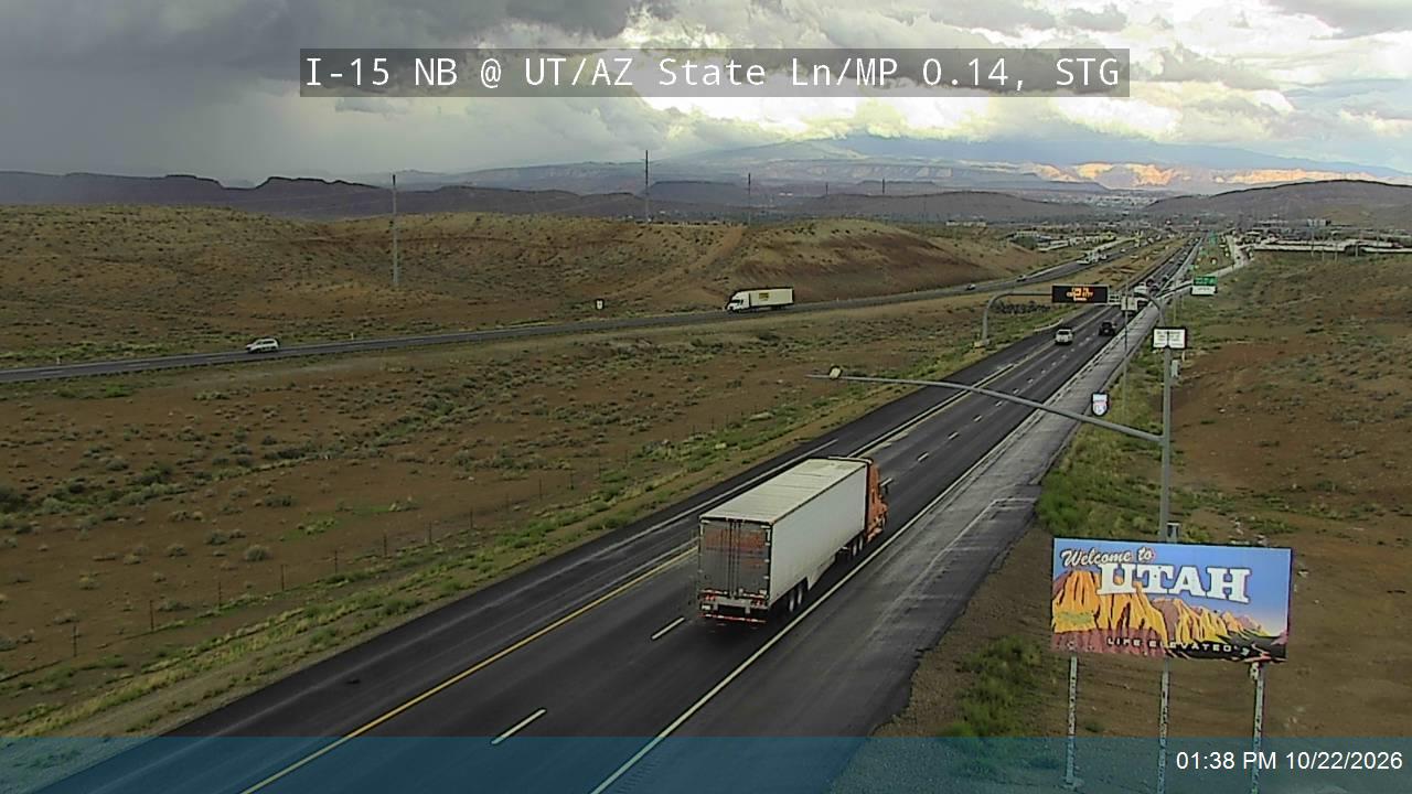 I-15 NB @ UT/AZ State Line / MP 0.14, STG