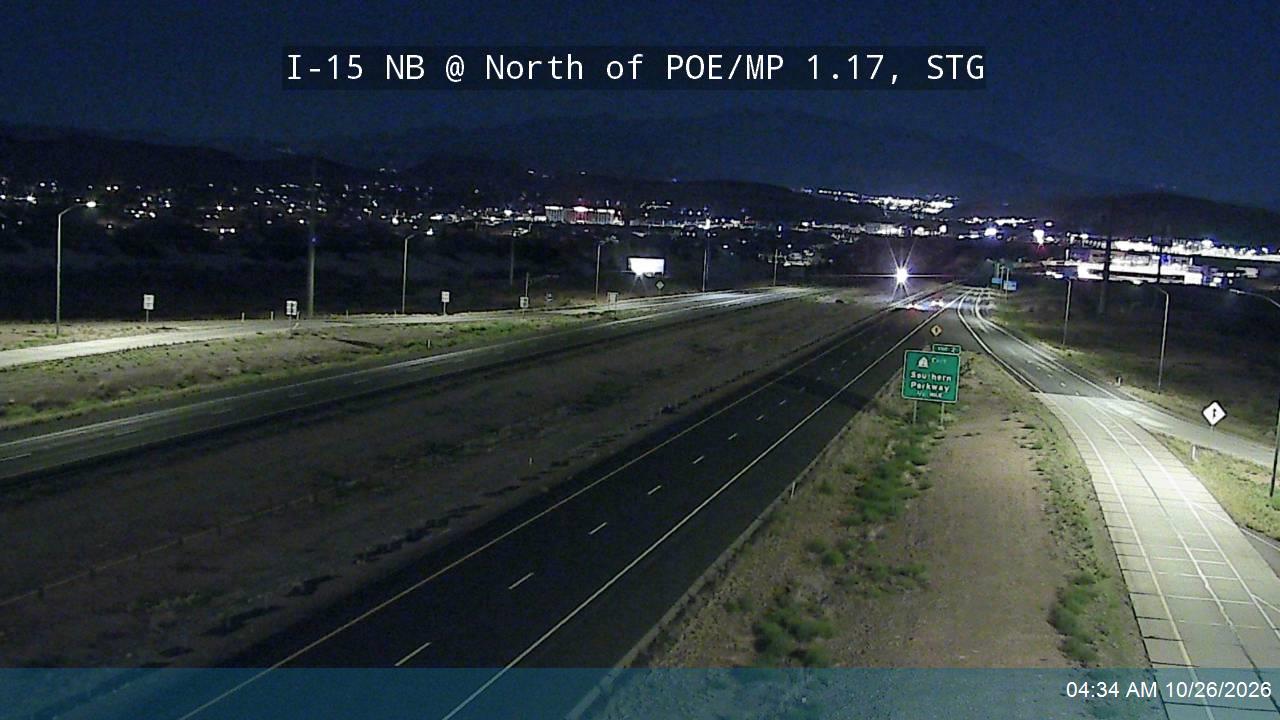 I-15 NB @ North of POE / MP 1.17, STG