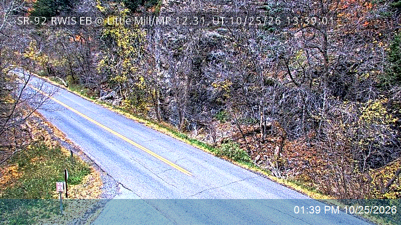 Alpine Loop / SR-92 RWIS EB @ Little Mill / MP 12.31, UT
