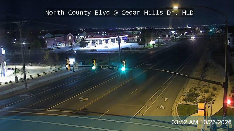 North County Blvd / 4800 W / SR-129 @ Cedar Hills Dr / 10100 N, HLD