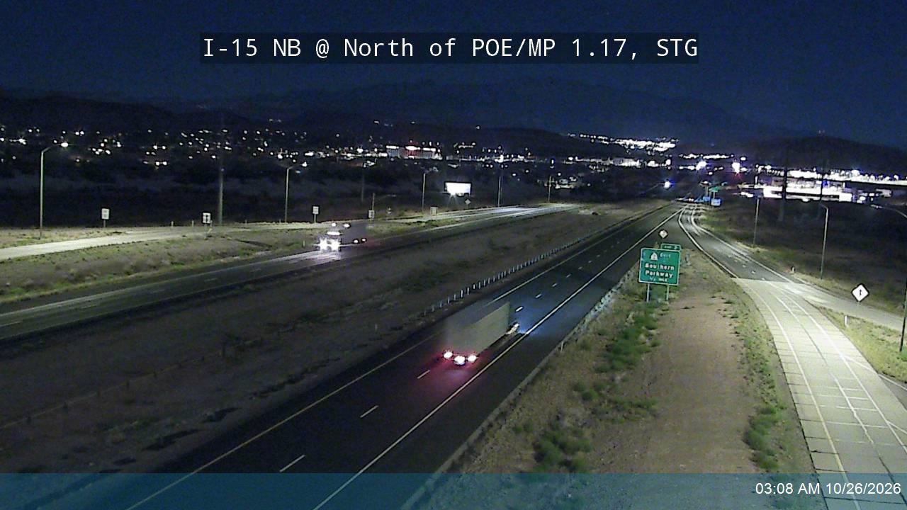I-15 NB @ North of POE / MP 1.17, STG