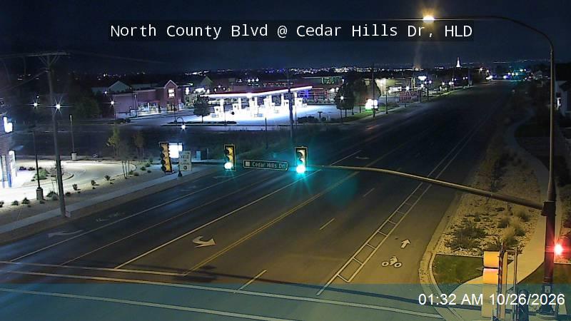 North County Blvd / 4800 W / SR-129 @ Cedar Hills Dr / 10100 N, HLD