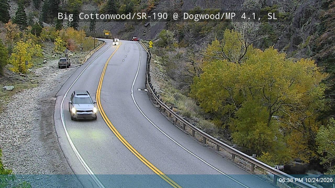 Big Cottonwood Canyon Rd / SR-190 @ Dogwood / MP 4.1, SL