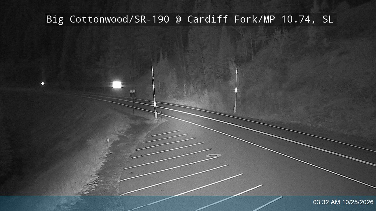 Big Cottonwood Canyon Rd / SR-190 @ Cardiff Fork / MP 10.74, SL