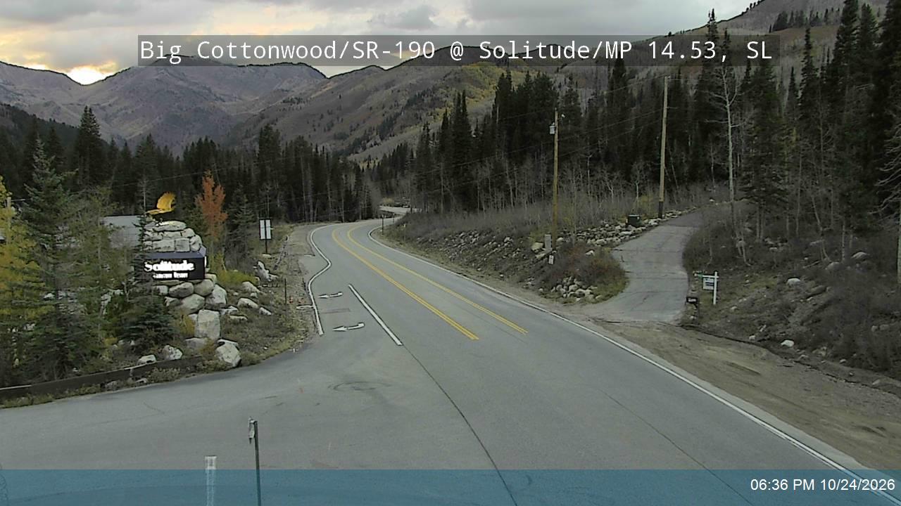 Big Cottonwood Canyon Rd / SR-190 @ Solitude / MP 14.53, SL