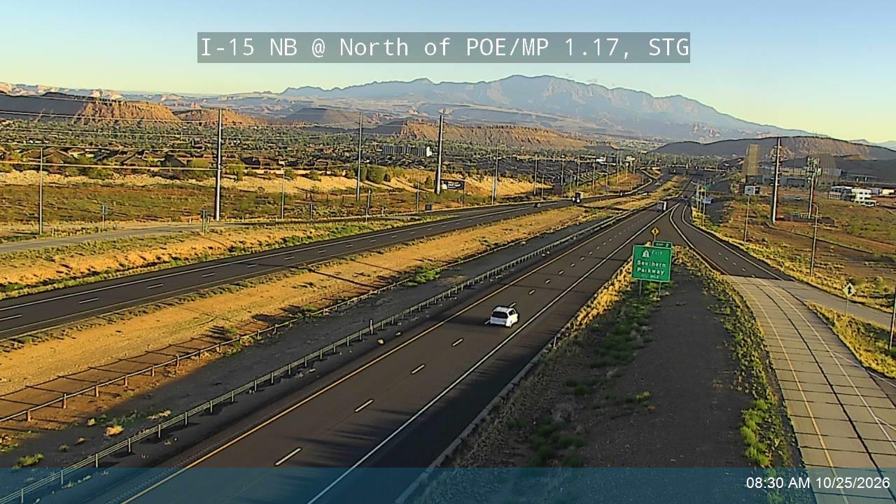 I-15 NB @ North of POE / MP 1.17, STG