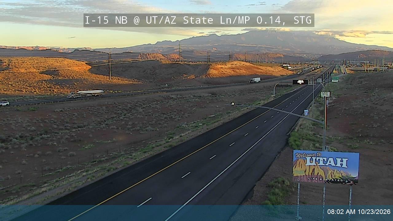 I-15 NB @ UT/AZ State Line / MP 0.14, STG
