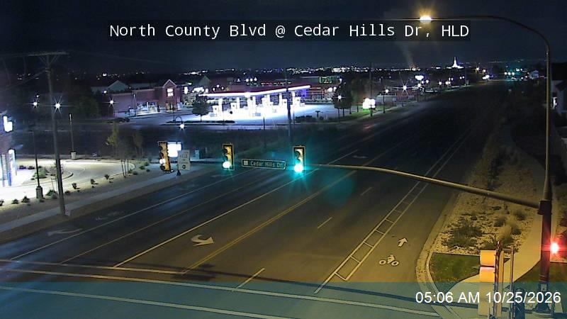 North County Blvd / 4800 W / SR-129 @ Cedar Hills Dr / 10100 N, HLD