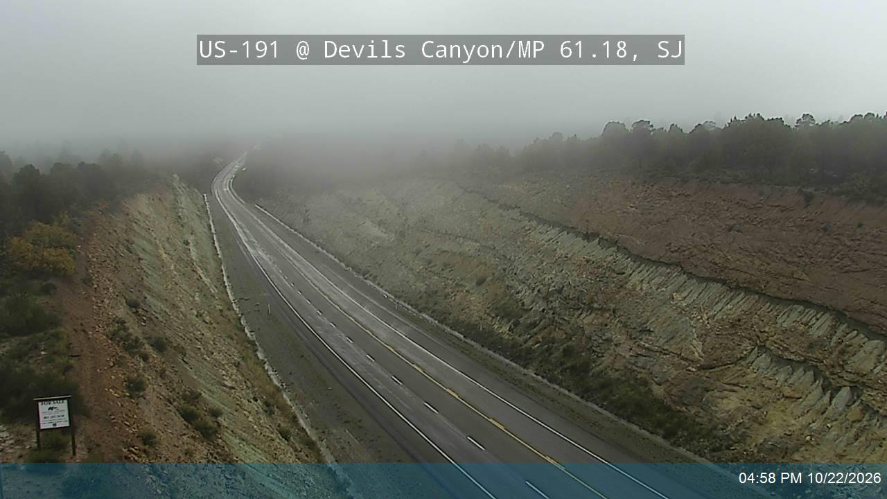 US-191 NB @ Devils Canyon / MP 61.18, SJ