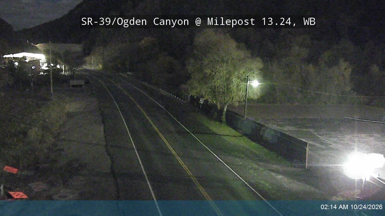 SR-39 / Ogden Canyon @ Milepost 13.24, WB