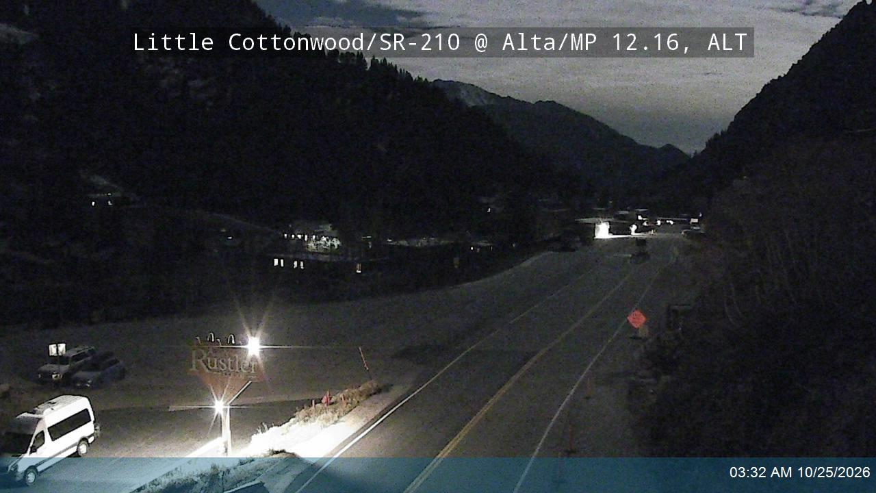Little Cottonwood Rd / SR-210 WB @ Alta / MP 12.16, ALT