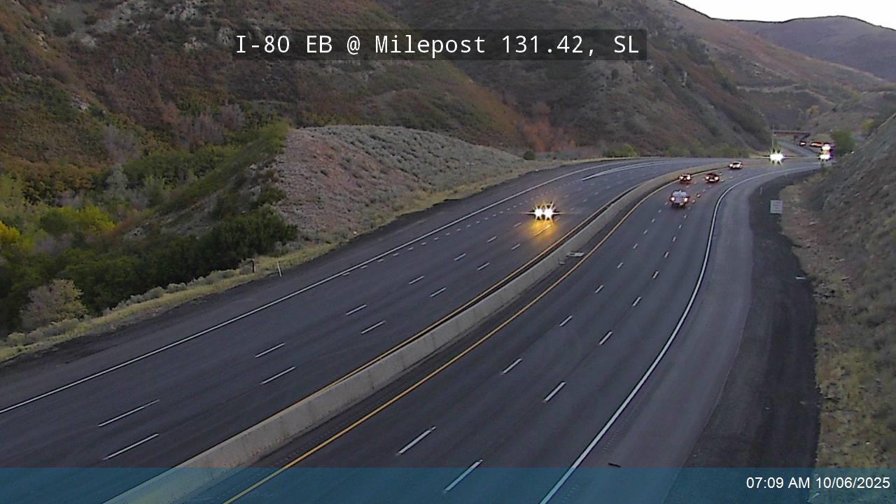 I-80 Parley's Canyon EB @ Milepost 131.42, SL