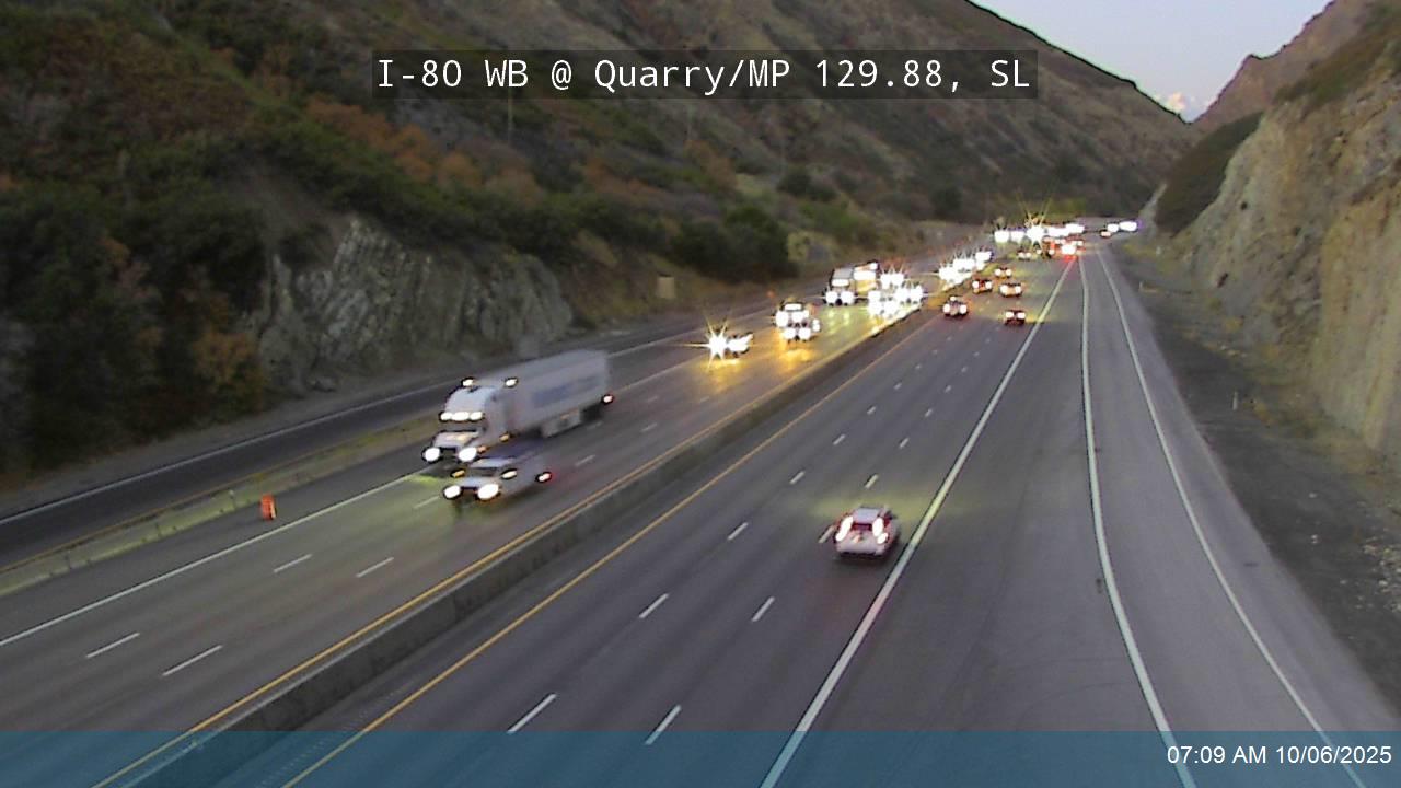 I-80 Parley's Canyon WB @ Quarry/ MP 129.88, SL