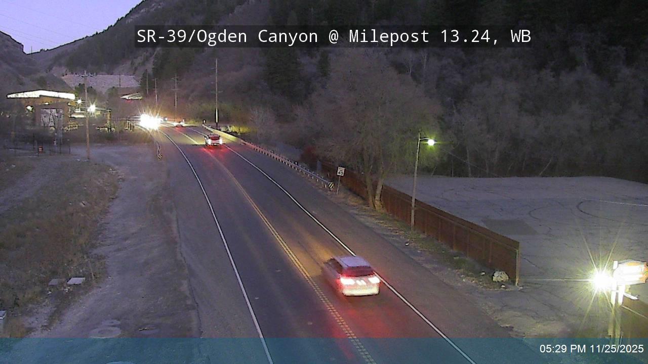 SR-39 / Ogden Canyon @ Milepost 13.24, WB                                                           