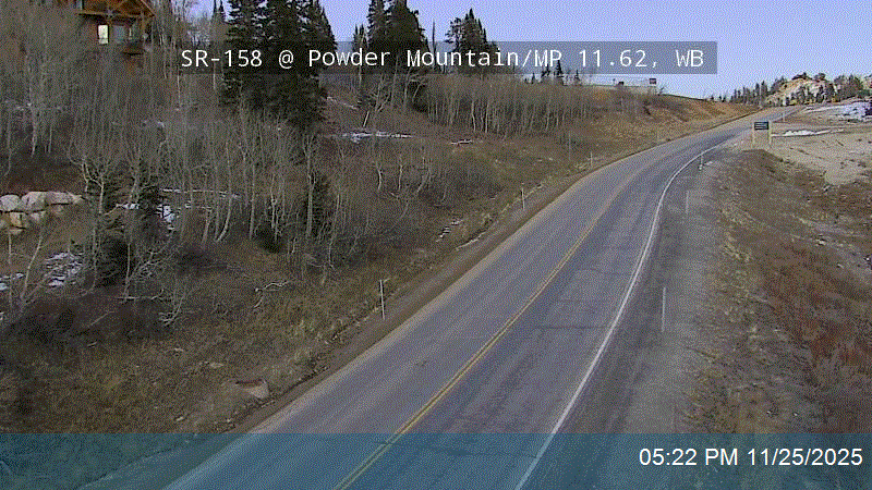 SR-158 @ Powder Mountain / MP 11.62, WB