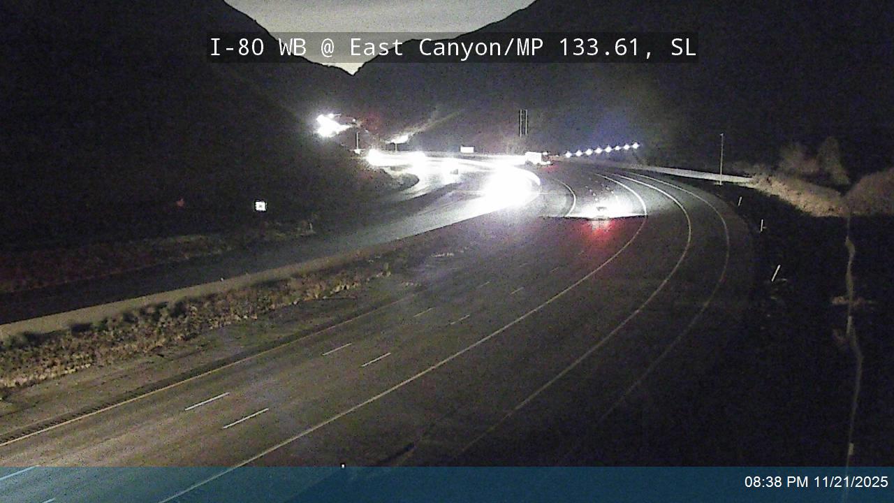 I-80 Parley's Canyon WB @ East Canyon / SR-65 On-ramp/ MP 133.61, SL