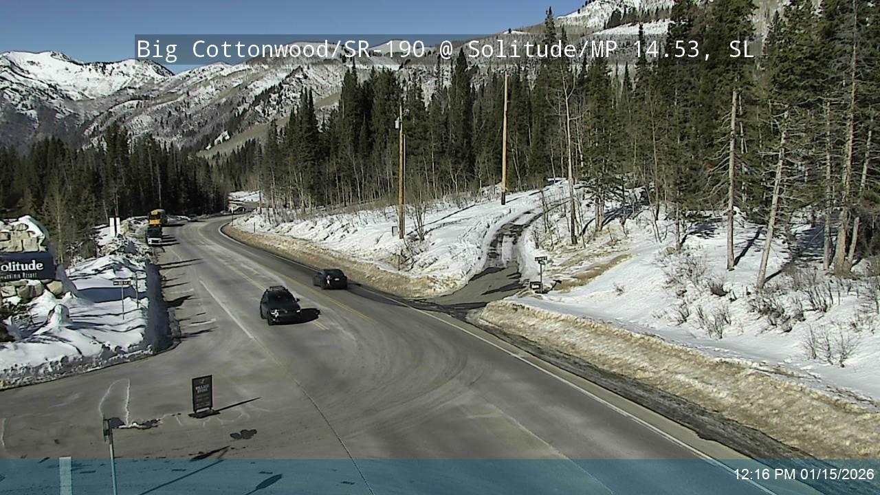 Big Cottonwood Canyon Rd / SR-190 @ Solitude / MP 14.53, SL                                         