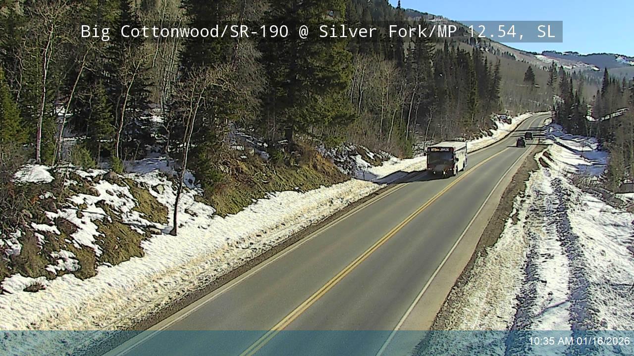 Big Cottonwood Canyon Rd / SR-190 @ Silver Fork / MP 12.54, SL