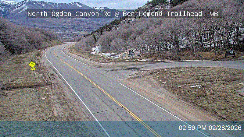 North Ogden Canyon Rd @ Ben Lomond Trailhead, WB